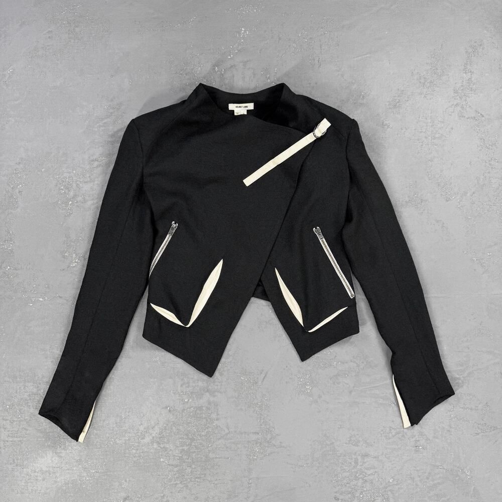 Helmut Lang Lightweight Jacket w/ Leather Trim Alexandre Plokhov Era Sz. 0